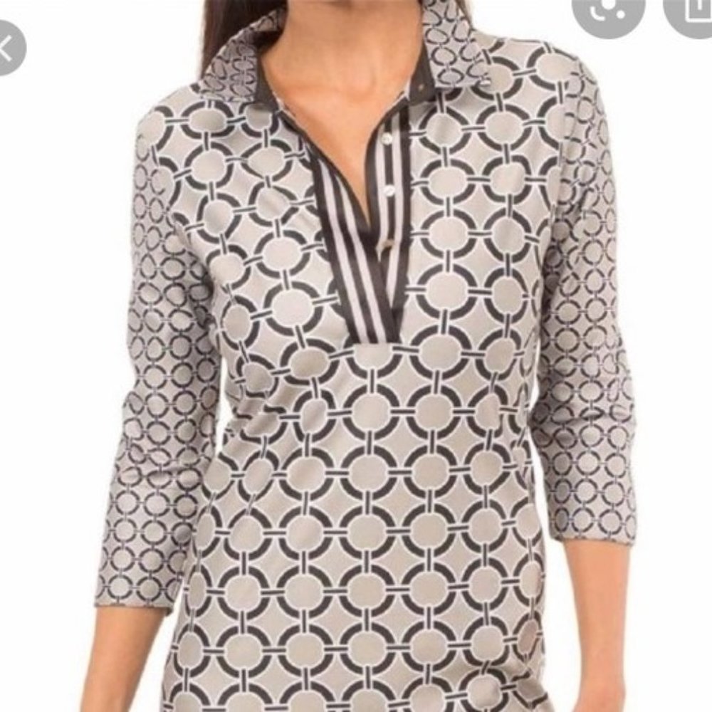 Gretchen Scott Everywhere Dress NWOT Large Gray/BL